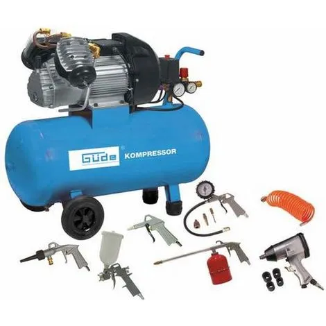 Güde Compresseur Ensemble 400/10/50 DG, 15 Pièces - 71170 1 Güde Compresseur Ensemble 400/10/50 DG, 15 Pièces - 71170