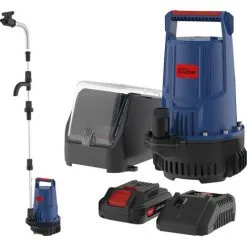 Güde Pompe De Baril De Pluie En Batterie RFP 18-201-23, 18 V, Batterie 2,0 Ah Et Chargeur Rapide - 58566