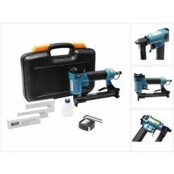 Güde KN 14 Agrafeuse à Air Comprimé IG 1/4" ( 40088 ) + 1800x Agrafes + Huile + Lunettes De Protection + Coffret